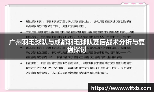 广州羽毛球队与成都羽毛球队赛后战术分析与复盘探讨